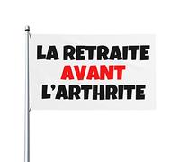 La Retraite Avant L’arthrite Bannière Contre la réforme des retraites Drapeau 0,9 x 1,5 m Bannière extérieure Home House Yard Sign Flags