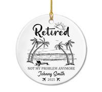 La Retraite n'est Plus Mon Problème. Ornement Suspendu Décoratifs Pendentif De Noël Mignon Décoration De Noël A Suspendre pour Jardin Salon Festival