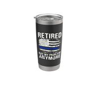 La retraite n'est plus mon problème - Police Thin Blue Line Gobelet isotherme en acier inoxydable double paroi