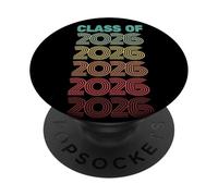La rétro de l'année de Remise des diplômes 2026 Compte Presque Trois Seniors PopSockets PopGrip Adhésif