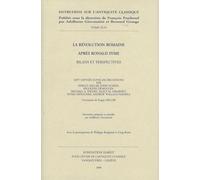 La révolution romaine après Ronald Syme: Bilans et perspectives