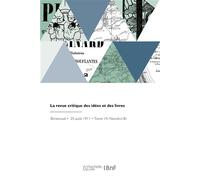 La revue critique des idées et des livres - René Marans - Hachette Bnf - broché - Livre