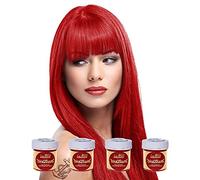 La Riché Directions Lot de 4 tubes de coloration semi-permanente pour cheveux 88 ml (Pillarbox Red)