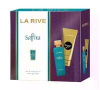 LA RIVE Saffira Coffret cadeau pour femme avec eau de parfum 90 ml + gel douche 100 ml - Parfum floral fruité avec vanille et musc - Coffret cadeau élégant pour femme - Coffret cadeau pour femme