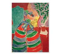 La robe rayee, 1938 Poster de Henri Matisse 70 x 90 cm Rouge Tableaux Décoration murale