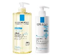 La Roche-Posay Lipikar Routine Peau Atopique Huile Lavante AP+ Relipidante 1L & Baume AP+MAX 400ml