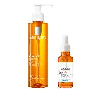 La Roche Posay Routine éclat à la vitamine C Vitamin C Gel Moussant et Pure Vitamin C12 Sérum