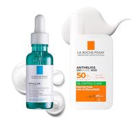La Roche-Posay | Sérum Effaclar à l'Acide Salicylique Ultra Concentré 30 ml & Crème solaire Anthelios Fluide Oil Control UVMUNE 400 SPF50+ 50 ml | Duo Soin Acnéique & Protection Solaire SPF 50+