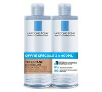 La Roche Posay Toleriane Physiologique Eau Micellaire Peaux Réactives - 400ml - Lot de 2