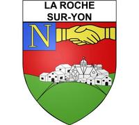 La Roche-sur-Yon 85 ville Stickers blason autocollant adhésif - Taille : 12 cm