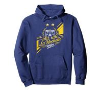 La Rochelle 2 Étoiles Rugby Supporter Rochelais Cadeau Sweat à Capuche, Unisexe pour Adultes, Bleu Marine, XL
