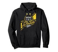 La Rochelle 2 Étoiles Rugby Supporter Rochelais Cadeau Sweat à Capuche, Unisexe pour Adultes, Noir, L