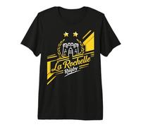 La Rochelle 2 Étoiles Rugby Supporter Rochelais Cadeau T-Shirt Haut de Gamme