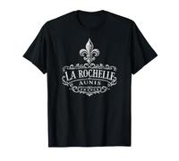 La Rochelle Aunis France Décoration Fleur de Lis Blanc T-Shirt