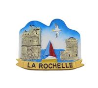 La Rochelle France Aimant de réfrigérateur 3D en résine fait à la main La Rochelle Décoration de la maison et de la cuisine