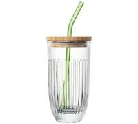 La Rochère Verre à smoothie Ouessant avec couvercle et paille 43 cl Transparent