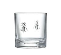 Boite de 4 verres à whisky Abeille 32 cl 8.5x8.5 cm