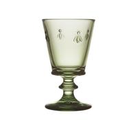 Lot de 6 verres à vin vert olive, ABEILLE La Rochère