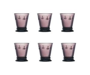 La Rochère Verre à boire Abeille 26 cl. lot de 6 Aubergine