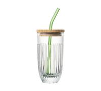 La Rochère Verre à smoothie Ouessant avec couvercle et paille 43 cl Transparent