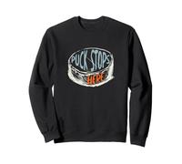 La rondelle de Jeu de Mots Amusante s'arrête Ici Sweatshirt