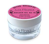 La Rosa - BUILDER - Gel de montage rose pour lampes UV, 30 ml, UV/LED (Intensive Pink Glass)