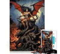 La Rose Noire de la Création Reine Lilith sur l'Hydre Puzzle de 1000 pièces pour Adolescents Jouet cognitif Loisirs Doux Motif à Assembler Pièce d'art 38x52cm