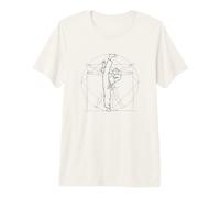 La rotonde de Vitruve Donne Un Coup de Pied au Taekwondo T-Shirt Haut de Gamme