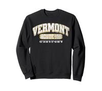 La Route 100 du Vermont coordonne Le Voyage en Voiture Varsity Vintage Sweatshirt