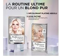 La Routine L'Oréal Paris Préférence Pour Des Cheveux Décolorés Sans Reflets Indésirables - coffret produits capillaires