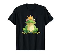 La royauté dans l'étang avec une grenouille et une couronne T-Shirt