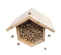 La Ruche en Bois Bee Hotel Augmente naturellement Le rendement du Jardin | Bee Box Habitat Home Hôtel pour cours Porches Pelouse Extérieure Cours intérieures Balcons Terrasses Clôtures Arbre Augmente