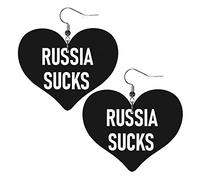 La russie suce des boucles d'oreilles en cuir pour les femmes pendantes boucle d'oreille goutte pendentif coeur avec crochet cadeaux pour fille adulte