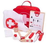 La sacoche de docteur avec accessoires en bois Rouge G