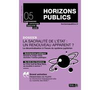 La sacralité de l'État : un renouveau apparent ? Horizons publics no 5 septembre-octobre 2018 - Berger-Levrault - Berger-Levrault - broché - Revue