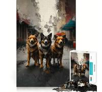 La Sagesse à Quatre Pattes Puzzle de 1000 pièces pour Adolescents Stimulation Cognitive Amusant Emboîtement sûr Pas de pièces Qui se détachent Une façon captivante de Passer Le Temps Libre (38x26cm)