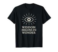 La Sagesse Commence dans l'émerveillement - Curiosité et philosophie T-Shirt