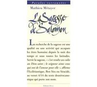 La sagesse de Salomon Mathieu Métayer (Auteur)