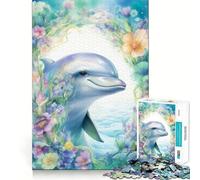La Sagesse des Dauphins Puzzle de 1000 pièces pour Adolescents Jeu de réflexion et de complicité Découpe de précision Pièce de Collection Artistique 38x52cm