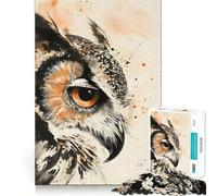 La Sagesse du Hibou Puzzle 1000 pièces pour Adultes Jeu de réflexion et d'exercice Ajustement Parfait Activité de Partage et de renforcement des Liens familiaux (50x75cm)