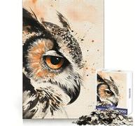 La Sagesse du Hibou Puzzle de 1000 pièces pour Adolescents Développe l'esprit d'analyse Détente Facile Découpe Nette (38x26cm)