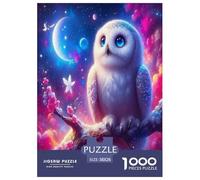 La Sagesse est Hibou Puzzle 1000 Pieces Cadeau Unique Animaux colorés Jeu Éducatif Challenge Toy À De Qualité Supérieure Peinture Art pour Adultes Et Enfants À Partir De 12 Ans 38x26cm/1000pcs