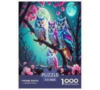 La Sagesse est Hibou Puzzle 1000 Pièces Cadeau Unique Animaux colorés Jeu Éducatif Défi Jouet À De Qualité Supérieure Peinture Art pour Adultes Et Enfants À Partir De 12 Ans 38x26cm/1000pcs