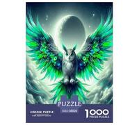 La Sagesse est Hibou Puzzles 1000 Pieces Cadeau Unique Animaux colorés Jeu Éducatif Challenge Toy À De Qualité Supérieure Peinture Art pour Adultes Et Enfants À Partir De 14 Ans 38x26cm/1000pcs