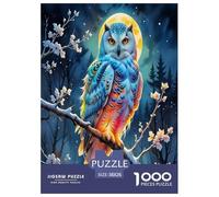 La Sagesse est Hibou Puzzles 1000 Pieces Cadeau Unique Animaux colorés Jeu Éducatif Défi Jouet À De Qualité Supérieure Peinture Art pour Adultes Et Enfants À Partir De 14 Ans 38x26cm/1000pcs