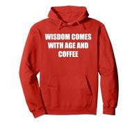 La Sagesse Vient avec l'âge et Le café Sweat à Capuche, Unisexe pour Adultes, Rouge, XXL