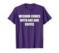 La Sagesse Vient avec l'âge et Le café T-Shirt, Homme, Violet, 3XL