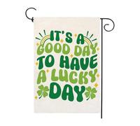 La Saint-Patrick ! C'Est Une Belle Journée Pour Passer Une Bonne Journée ! Trèfles, Trèfles Bannière Cour 30X45Cm Bannière Durable Double Face Drapeau De Jardin Pour Fêtes Extérieure Ferme