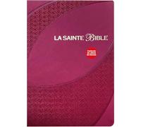 La Sainte Bible Segond 1910 - Bordeaux, similicuir, souple, onglets, tranche or, Paroles de Jésus en rouge