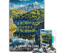 La Sainte Victoire Aix-en-Provence Landscape Puzzle, 1000 pièces | Passe-temps relaxant en intérieur pendant les soirées calmes, pour un défi satisfaisant.